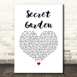 Bruce Springsteen Secret Garden White Heart Song Lyric Quote Music Print