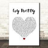 Carrie Underwood Cry Pretty White Heart Song Lyric Quote Music Print