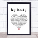 Carrie Underwood Cry Pretty White Heart Song Lyric Quote Music Print