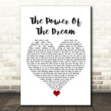 Celine Dion The Power Of The Dream White Heart Song Lyric Quote Music Print