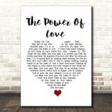 Dalton Harris ft James Arthur The Power Of Love White Heart Song Lyric Quote Music Print