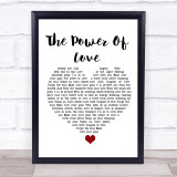 Dalton Harris ft James Arthur The Power Of Love White Heart Song Lyric Quote Music Print