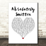 Dodie Absolutely Smitten White Heart Song Lyric Quote Music Print