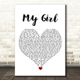 Dylan Scott My Girl White Heart Song Lyric Quote Music Print