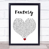 Earth, Wind And Fire Fantasy White Heart Song Lyric Quote Music Print