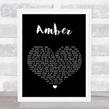 311 Amber Black Heart Song Lyric Print