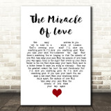 Eurythmics The Miracle Of Love White Heart Song Lyric Quote Music Print