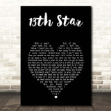 Fish 13th Star Black Heart Song Lyric Print