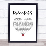 for KING & COUNTRY Priceless White Heart Song Lyric Quote Music Print