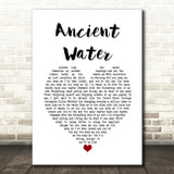 Future Islands Ancient Water White Heart Song Lyric Quote Music Print