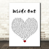 Imelda May Inside Out White Heart Song Lyric Quote Music Print