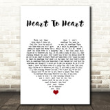 James Blunt Heart To Heart White Heart Song Lyric Quote Music Print