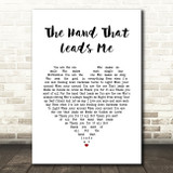 Jane McDonald The Hand That Leads Me White Heart Song Lyric Quote Music Print