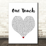 Jess Glynne & Jax Jones One Touch White Heart Song Lyric Quote Music Print