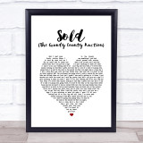 John Michael Montgomery Sold (The Grundy County Auction) White Heart Song Lyric Quote Music Print