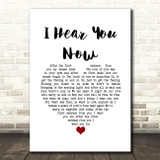 Jon & Vangelis I Hear You Now White Heart Song Lyric Quote Music Print