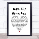 Julie Fowlis Into The Open Air White Heart Song Lyric Quote Music Print