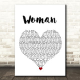 Kesha Woman White Heart Song Lyric Quote Music Print