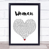 Kesha Woman White Heart Song Lyric Quote Music Print