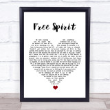 Khalid Free Spirit White Heart Song Lyric Quote Music Print