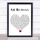 Kylie Minogue All The Lovers White Heart Song Lyric Quote Music Print