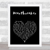 Free Heartbreaker Black Heart Song Lyric Print