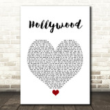 Lewis Capaldi Hollywood White Heart Song Lyric Quote Music Print
