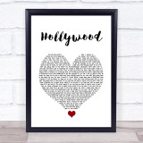 Lewis Capaldi Hollywood White Heart Song Lyric Quote Music Print