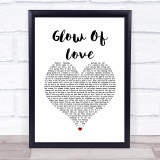 Luther Vandross Glow Of Love White Heart Song Lyric Quote Music Print