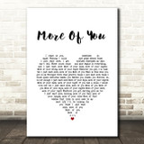 MAGIC! More Of You White Heart Song Lyric Quote Music Print