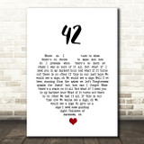 Mumford & Sons 42 White Heart Song Lyric Quote Music Print