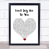 Nashville Cast, Hayden Panettiere & Chris Carmack Can't Say No To You White Heart Song Lyric Quote Music Print