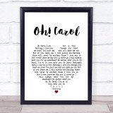 Neil Sedaka Oh! Carol White Heart Song Lyric Quote Music Poster Print