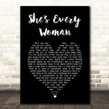 Garth Brooks She's Every Woman Black Heart Song Lyric Print