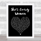 Garth Brooks She's Every Woman Black Heart Song Lyric Print