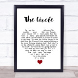Ocean Colour Scene The Circle White Heart Song Lyric Quote Music Print