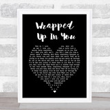 Garth Brooks Wrapped Up In You Black Heart Song Lyric Print
