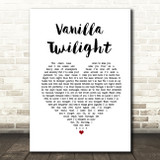 Owl City Vanilla Twilight White Heart Song Lyric Quote Music Print