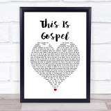 Panic! At The Disco This Is Gospel White Heart Song Lyric Quote Music Print