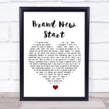 Paul Weller Brand New Start White Heart Song Lyric Quote Music Print