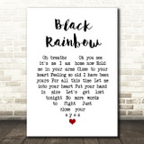 Raffertie Black Rainbow White Heart Song Lyric Quote Music Print
