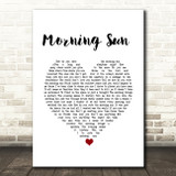 Robbie Williams Morning Sun White Heart Song Lyric Quote Music Print