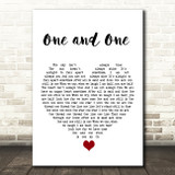 Robert Miles One and One White Heart Song Lyric Quote Music Print