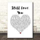 Rod Stewart Still Love You White Heart Song Lyric Quote Music Print