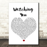 Rodney Atkins Watching You White Heart Song Lyric Quote Music Print