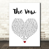Ruth-Anne Cunningham The Vow White Heart Song Lyric Quote Music Print