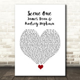 Sleeping With Sirens Scene One James Dean & Audrey Hepburn White Heart Song Lyric Quote Music Print
