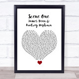 Sleeping With Sirens Scene One James Dean & Audrey Hepburn White Heart Song Lyric Quote Music Print