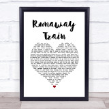 Soul Asylum Runaway Train White Heart Song Lyric Quote Music Print