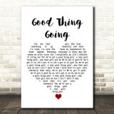 Sugar Minott Good Thing Going White Heart Song Lyric Quote Music Print
